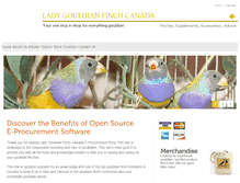 Tablet Screenshot of ladygouldianfinch-ca.com